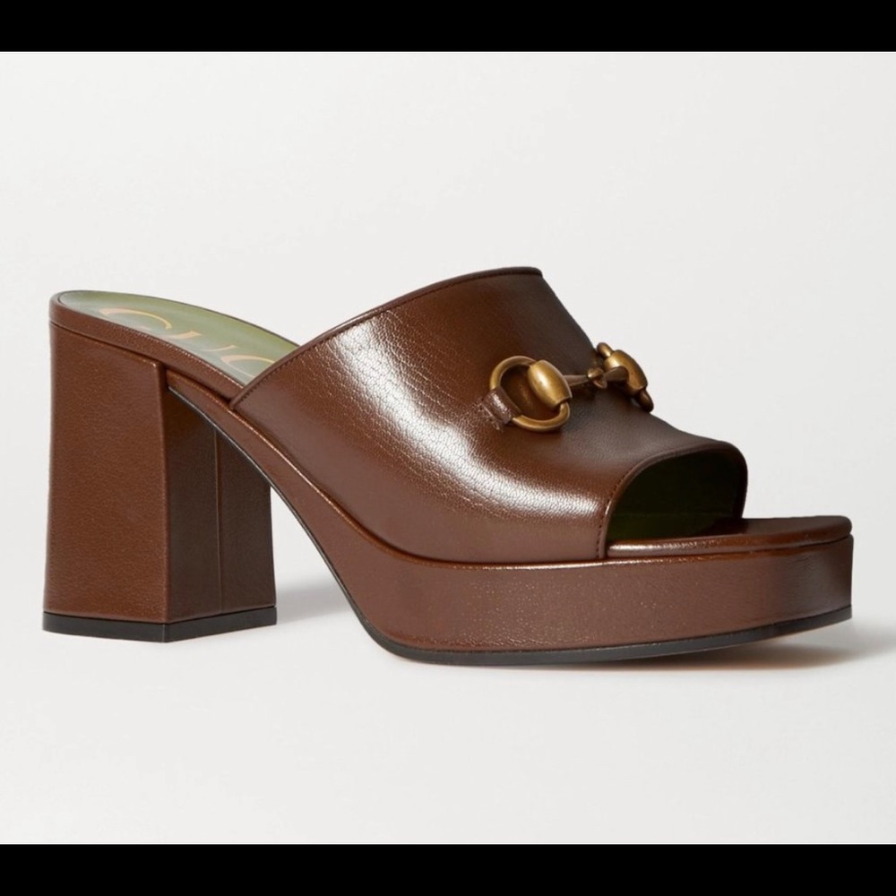 Gucci Horsebit Heels Sandals - BRAND NEW in Chocolate Brown